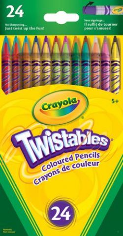 CRAYOLA - BOÎTE DE 24 CRAYONS DE COULEUR TWISTABLES